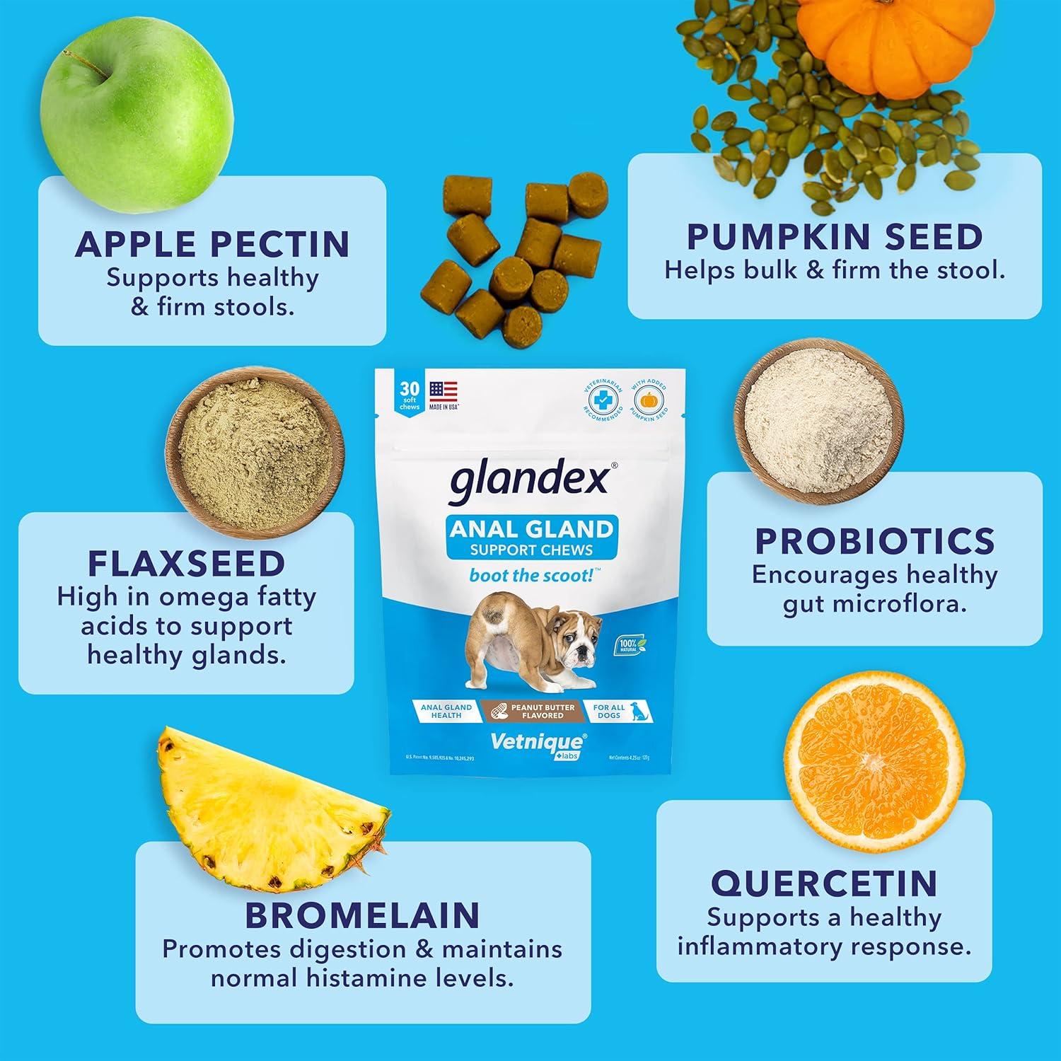 imageDermabliss Allergy Chews 30 Ct and Glandex Anal Gland Support Chews 30 Ct Bundle Dog Vitamins ampamp Supplements Anal Gland Dog Treats with Probiotics Dog Allergies Skin Treatment Soft Chew
