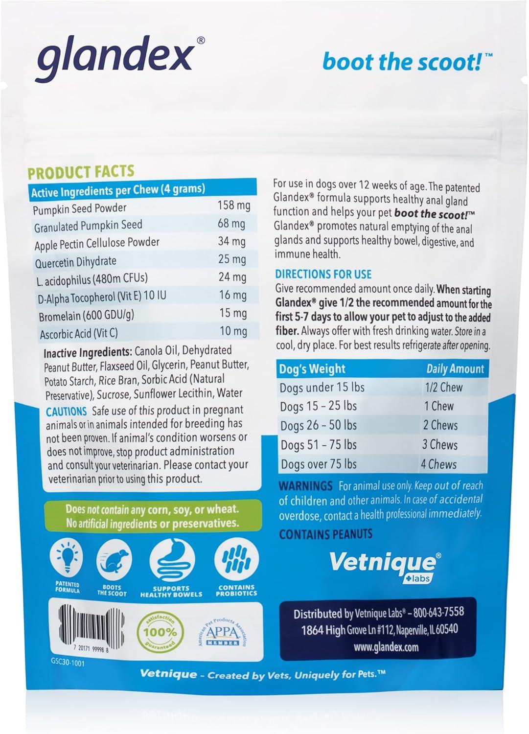 imageDermabliss Allergy Chews 30 Ct and Glandex Anal Gland Support Chews 30 Ct Bundle Dog Vitamins ampamp Supplements Anal Gland Dog Treats with Probiotics Dog Allergies Skin Treatment Soft Chew
