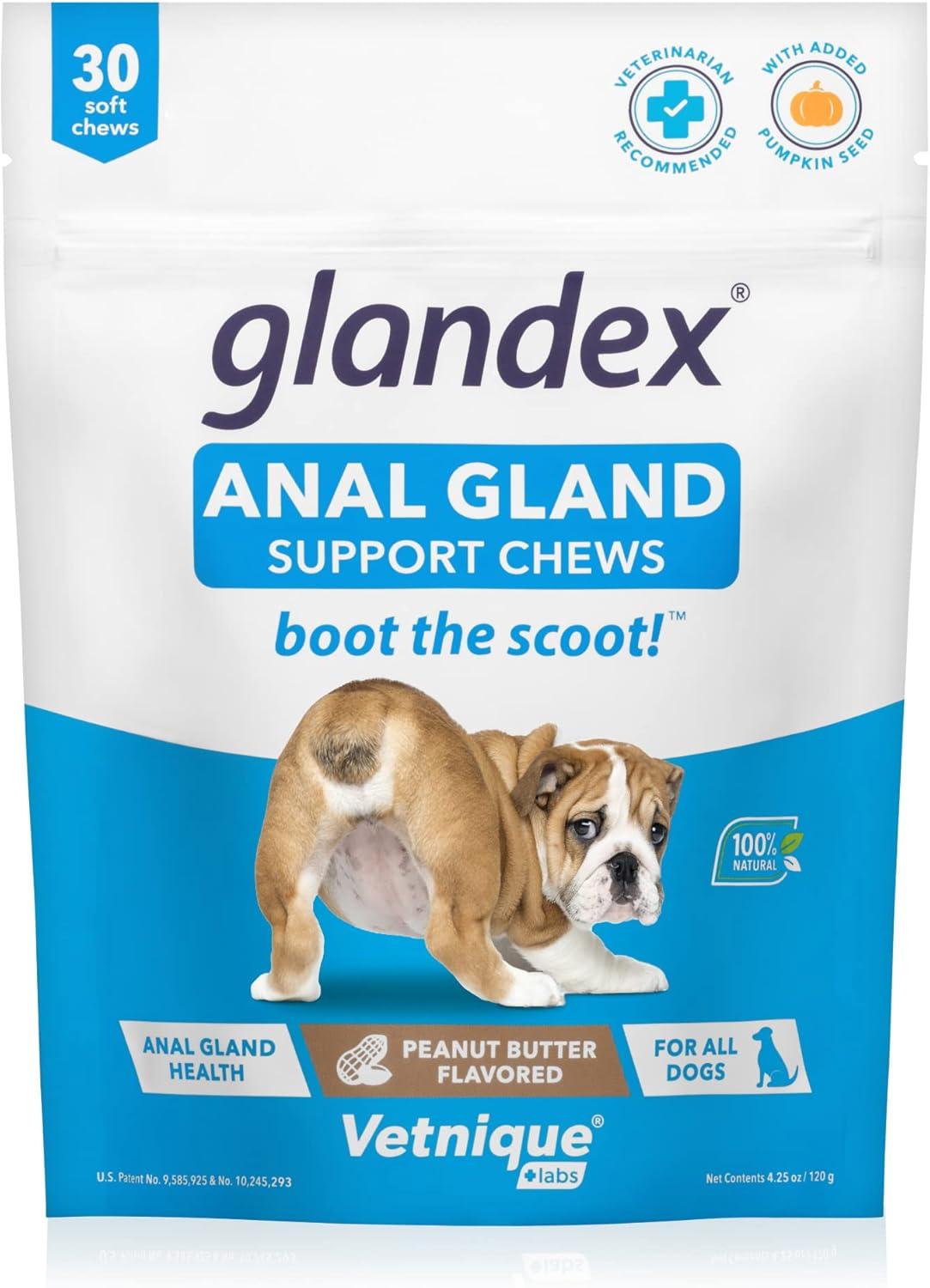 imageGlandex Anal Gland Medicated Spray for Dogs ampamp Cats 4oz and Glandex Anal Gland Support Chews 30 Ct Bundle Dog Deodorizing ampamp AntiItch for Dogs Anal Gland Treats with Probiotics