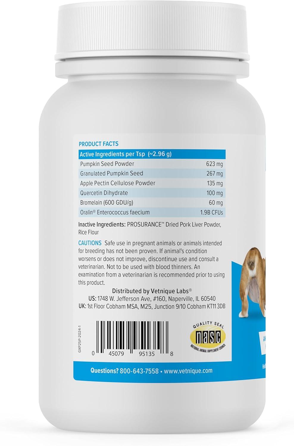 imageGlandex Dog Fiber Supplement Powder for Anal Glands with Pumpkin Digestive Enzymes ampamp Probiotics  Vet Recommended Regular or Advanced Strength  Boot The Scoot 55 oz Vegan SalmonPork Liver