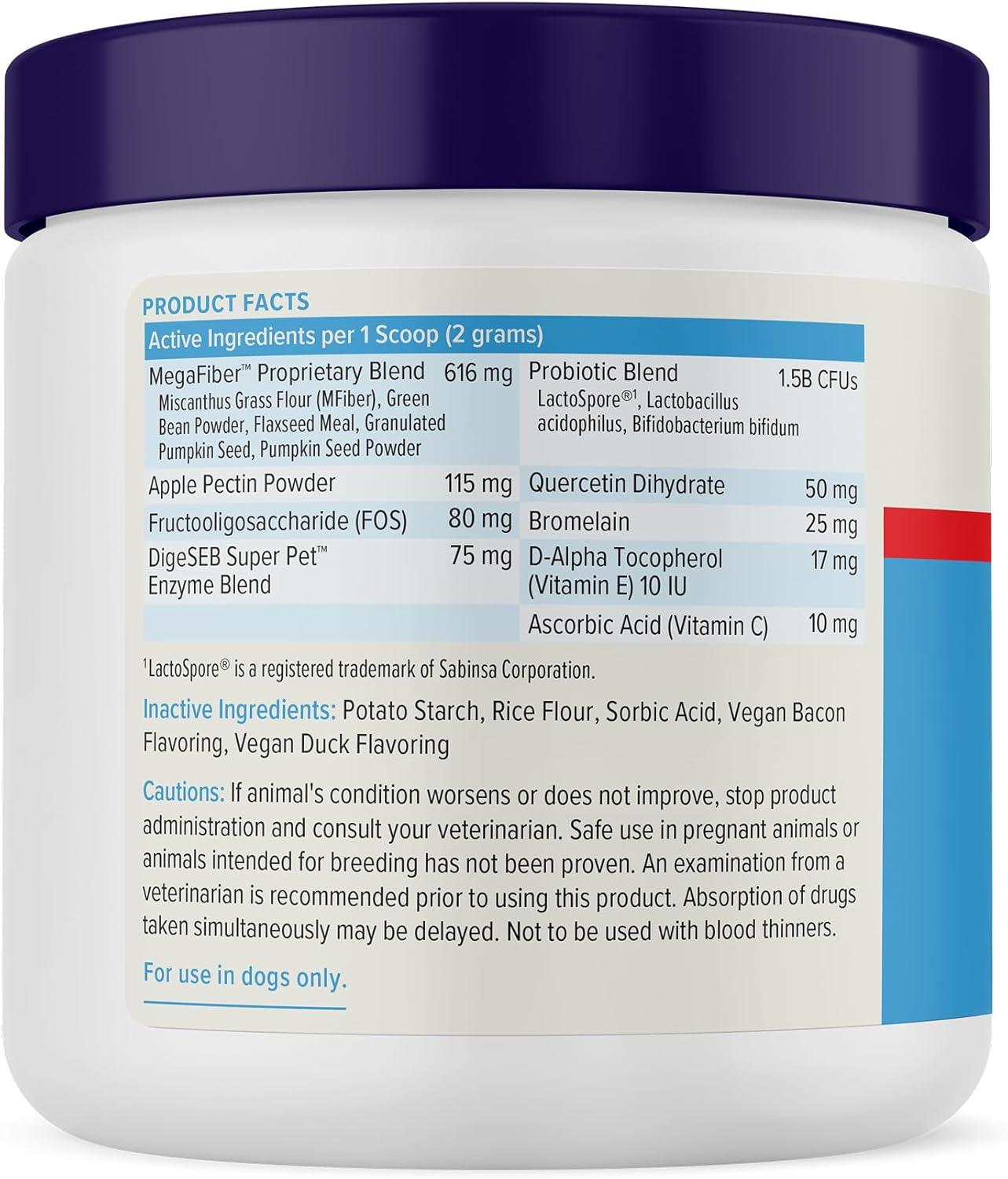 imageGlandex Dog Fiber Supplement Powder for Anal Glands with Pumpkin Digestive Enzymes ampamp Probiotics  Vet Recommended Regular or Advanced Strength  Boot The Scoot 55 oz Vegan SalmonAdvanced Strength Duck  Bacon
