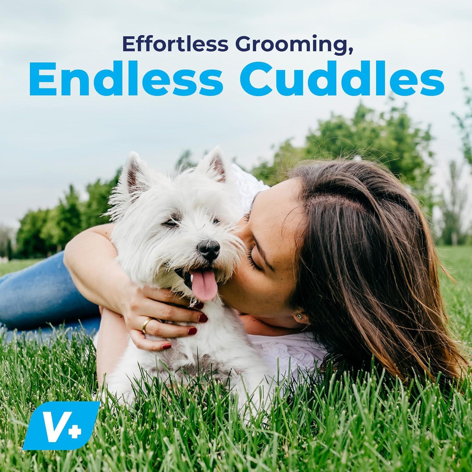 imageVetnique Furbliss Hygienic Pet Wipes for Dogs ampamp Cats Cleansing Grooming ampamp Deodorizing Hypoallergenic Thick Wipes with All Natural Deoplex Deodorizer Refreshing Scent 100ct Pouch