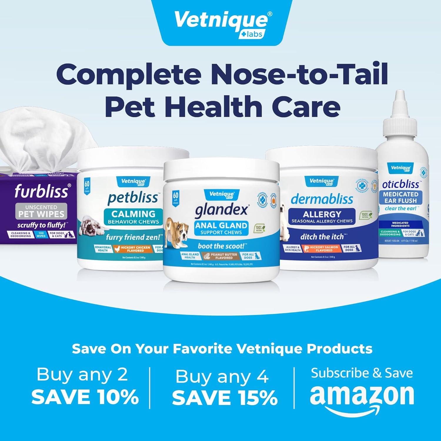 imageVetnique Furbliss Shampoo for Dogs with Itchy Skin Hypoallergenic Calming for Sensitive Skin Grooming Care Puppy Shampoo AntiItchAntiItch