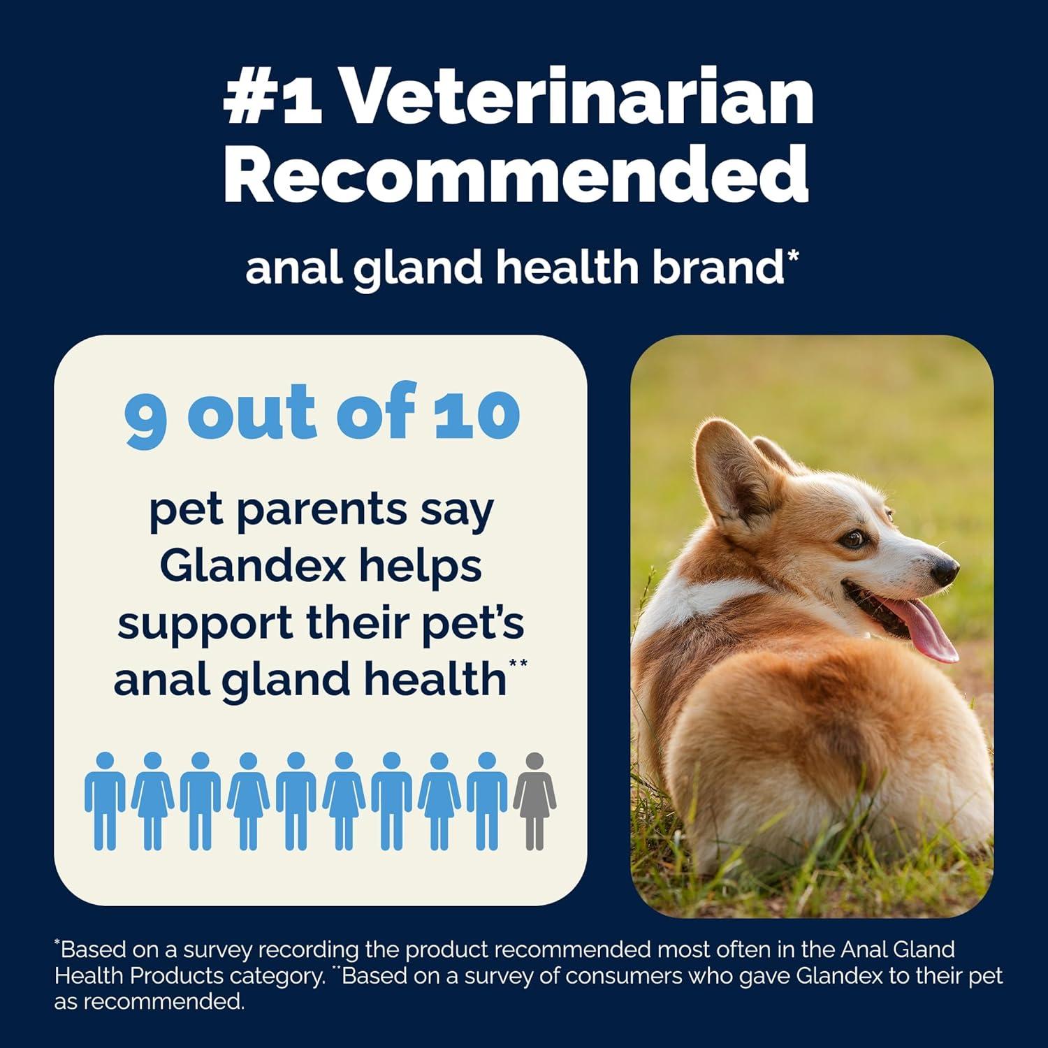 imageVetnique Glandex Daily Probiotics for Dogs with Prebiotics to Support Gut Health with Fiber and Digestive Enzymes Probiotic Chews or Powders 120ct Chews Bacon ChewsPork Powder
