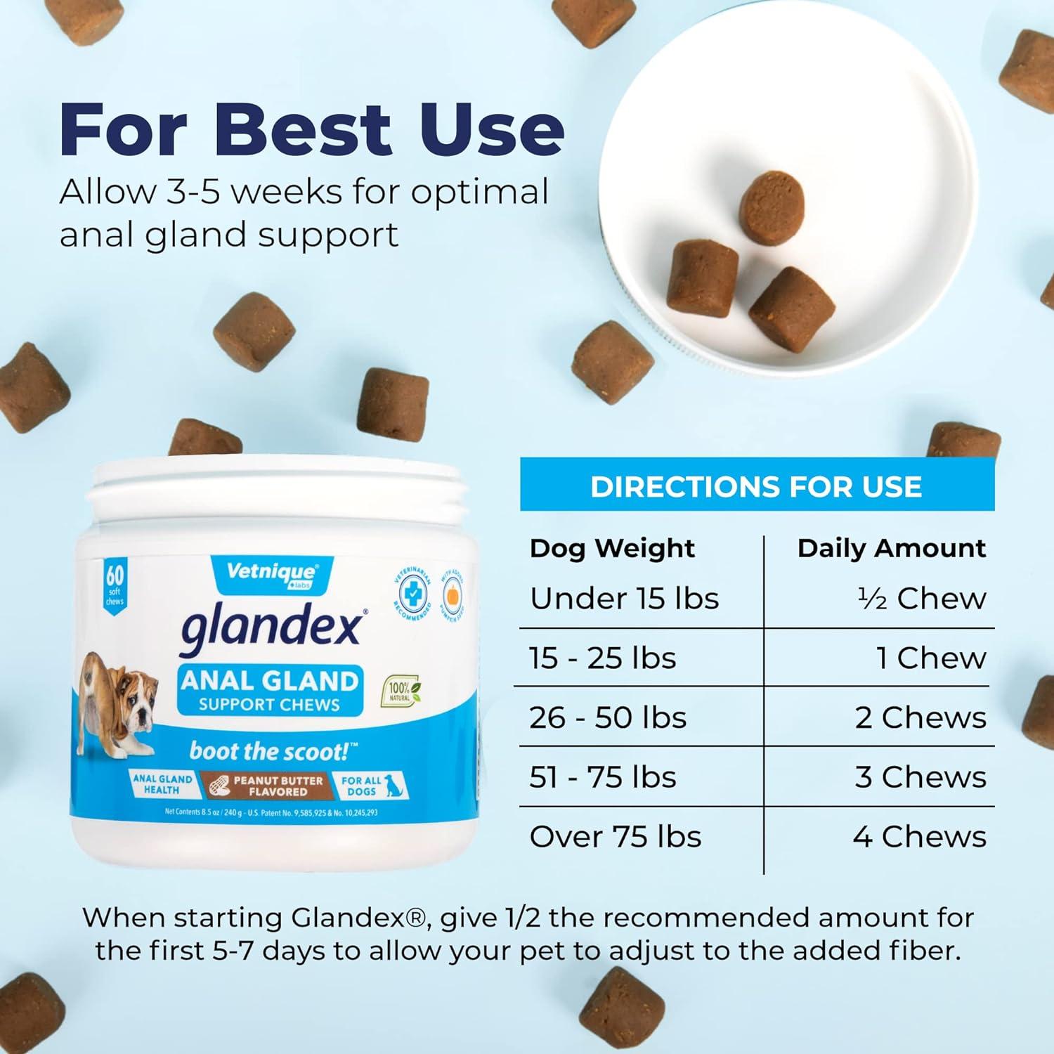 imageVetnique Labs Dermabliss AntiItch ampamp Allergy Relief Spray 4oz and Glandex Anal Gland Support Chews 60 Count Bundle VetStrength Anal Gland Dog Treats Hydrocortisone Spray Itch Relief for Dogs