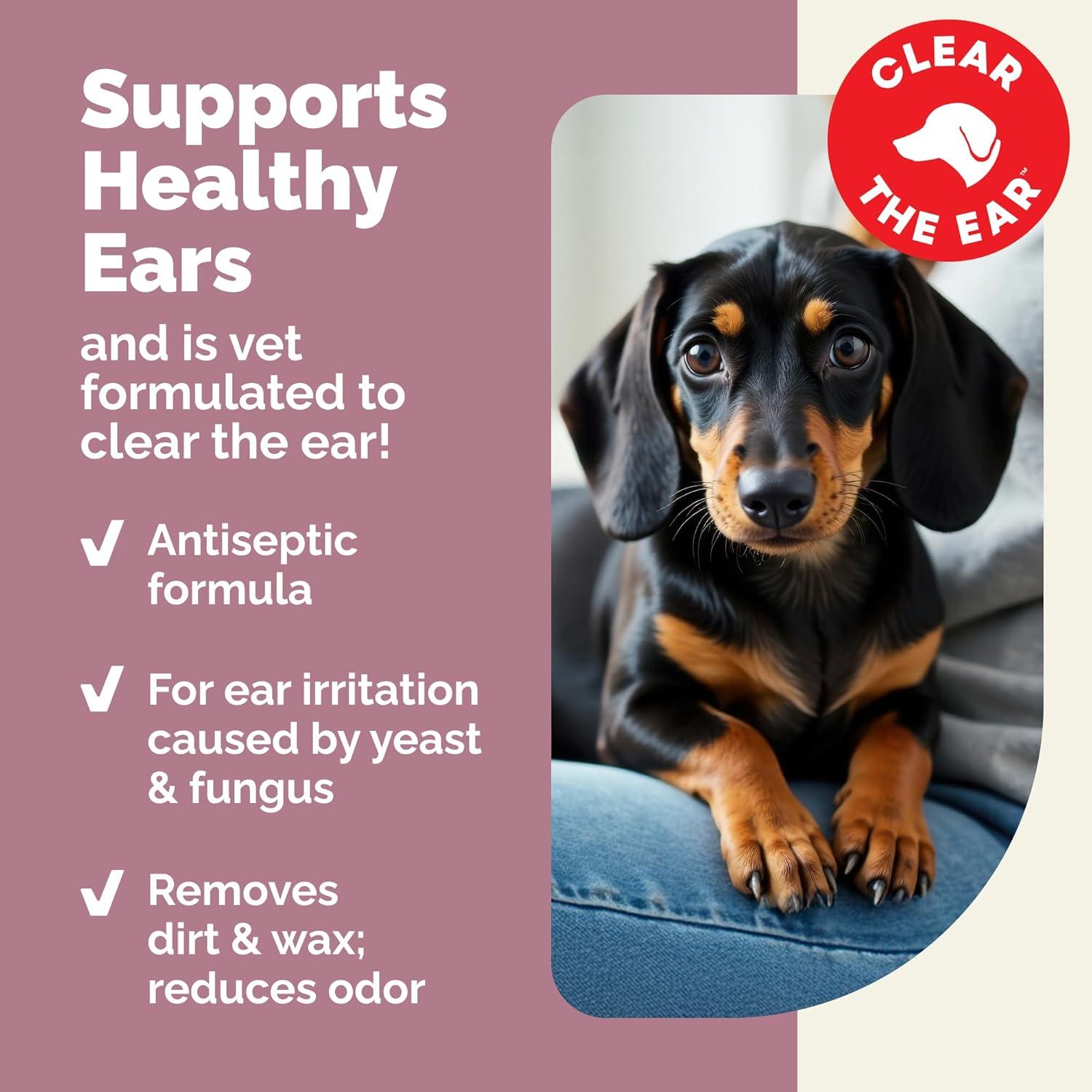 imageVetnique Oticbliss Advanced Strength Medicated Dog Ear Infection Treatment Antiseptic Ear Cleaner for Cat ampamp Dog Ear Cleaning Solution Chlorhexidine ampamp Ketoconazole 6oz Flush6oz Flush
