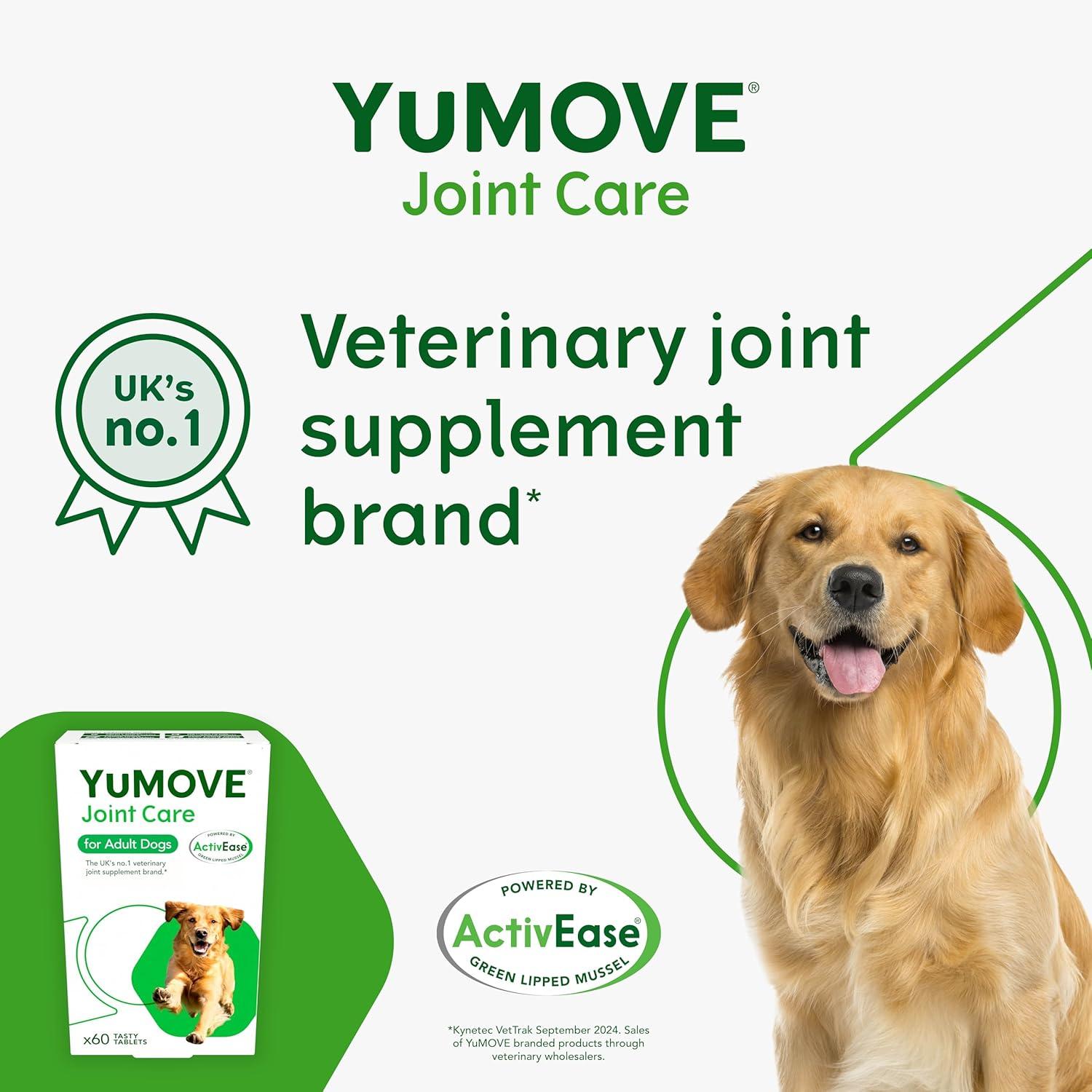 imageYuMOVE Hip ampamp Joint Supplement for Dogs with Glucosamine Hyaluronic Acid Green Lipped Mussel ampamp Omega 3 Joint Supplement  Regular or Advanced Strength 90ct Advanced Vet Strength Soft ChewsChewable Tablets
