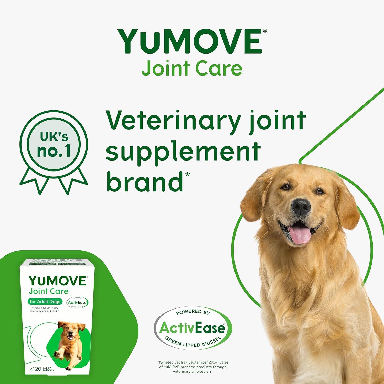 imageYuMOVE Hip ampamp Joint Supplement for Dogs with Glucosamine Hyaluronic Acid Green Lipped Mussel ampamp Omega 3 Joint Supplement  Regular or Advanced Strength 90ct Advanced Vet Strength Soft ChewsChewable Tablets