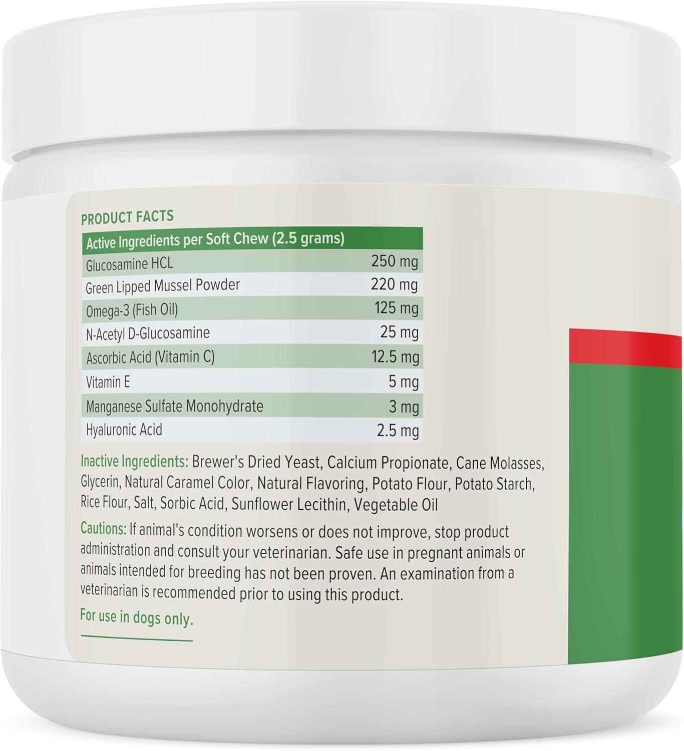 imageYuMOVE Hip ampamp Joint Supplement for Dogs with Glucosamine Hyaluronic Acid Green Lipped Mussel ampamp Omega 3 Joint Supplement  Regular or Advanced Strength 90ct Advanced Vet Strength Soft ChewsAdvanced Vet Strength Soft Chews