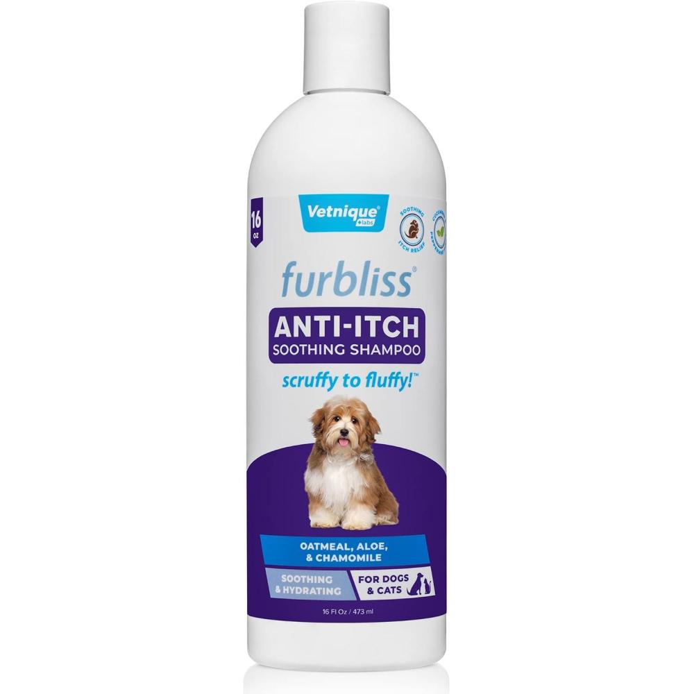 imageVetnique Furbliss Shampoo for Dogs with Itchy Skin Hypoallergenic Calming for Sensitive Skin Grooming Care Puppy Shampoo AntiItchAntiItch