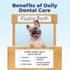 imageVetnique Dentabliss  Dog Teeth Cleaning Finger Mitt Dental Wipe  Dog Plaque ampamp Tartar Prevention with Brushing Beads  Flavored Dog Teeth Wipes Dog Breath Freshener ChickenPeppermint
