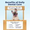 imageVetnique Dentabliss  Dog Teeth Cleaning Finger Mitt Dental Wipe  Dog Plaque ampamp Tartar Prevention with Brushing Beads  Flavored Dog Teeth Wipes Dog Breath Freshener ChickenChicken