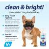 imageVetnique Dermabliss Dog Face Wipes  Medicated Chlorhexidine Wipes for Dogs with Wrinkles French Bulldog English Bulldog Dog Grooming Wipes Cleaning ampamp Deodorizing Dog Wipes 60 Count