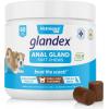 imageVetnique Glandex Anal Gland Soft Chew Treats with Pumpkin for Dogs Digestive Enzymes Probiotics Fiber Supplement for Dogs Boot The Scoot Advanced Strength DuckBacon Chews Veg 30 CountBaconPork Chews