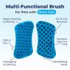 imageVetnique Labs Furbliss Dog Brush for Small Dogs Cats and Pets with Short Hair Grooming Bathing Massaging Deshedding MultiFunctional Wet or Dry Silicone Brush Short Hair BrushShort Hair Brush
