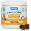 imageVetnique Labs Seniorbliss AllinOne Multivitamin Chews for Senior Dogs 60ct ampamp Glandex Anal Gland Support Soft Chew Treats with Pumpkin for Dogs 60ct Pork Bundle