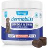 imageVetnique Dermabliss Omega ampamp Skin Health Fish Oil for Dogs Soft Chews Healthy Skin ampamp Coat for Dogs with Biotin ampamp DHA  Hickory Salmon Dog Treats 30 Count Chews60ct Chews