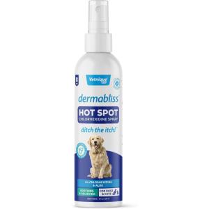 imageVetnique Dermabliss Hot Spot Treatment for Dogs  Antiseptic Medicated Chlorhexidine Spray  Vet Recommended for Skin Infections Hot Spots ampamp Irritation Hot Spot Spray 8oz