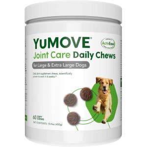 imageYuMOVE Hip ampamp Joint Supplement for Dogs  With Glucosamine Chondroiton Green Lipped Mussel  Hyaluronic Acid and Omega 3 Joint Supplement for Stiffness and Mobility  60 Chews SmallMedium DogsLargeXL Dogs