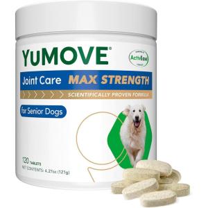 imageYuMOVE Hip ampamp Joint Supplement for Senior Dogs with Max Strength Glucosamine Chondroitin Omega 3 Hyaluronic Acid Green Lipped Mussel ampamp Fish Oil for Dogs  120 Chewable Tablets